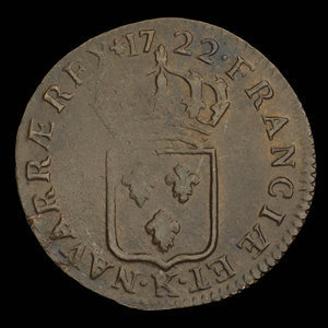 France, Louis XV, 1/2 sol : 1722