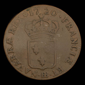France, Louis XV, 1/2 sol : 1720