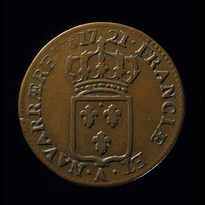 France, Louis XV, 1/2 sol : 1721