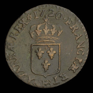 France, Louis XV, 1 liard : 1720