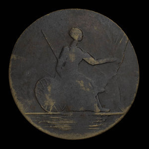 Canada, inconnu, 1/2 penny : 1838