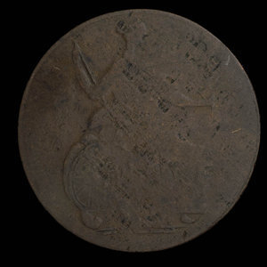 Canada, inconnu, 1/2 penny : 1838