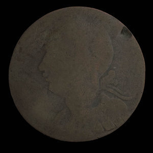 Canada, inconnu, 1/2 penny : 1838