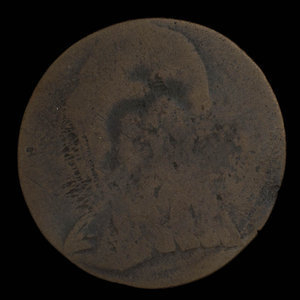 Canada, inconnu, 1/2 penny : 1838