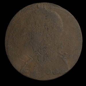 Canada, inconnu, 1/2 penny : 1838