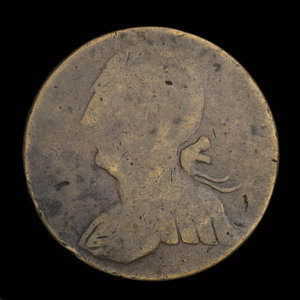 Canada, inconnu, 1/2 penny : 1838