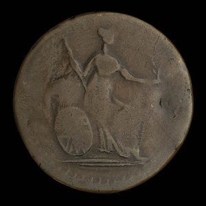 Canada, inconnu, 1/2 penny : 1838