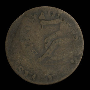 Canada, inconnu, 1/2 penny : 1838