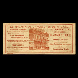 Canada, A. Dion, aucune dénomination : 1887
