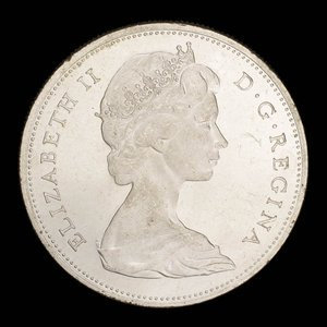 Canada, Élisabeth II, 1 dollar : 1965