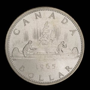 Canada, Élisabeth II, 1 dollar : 1965