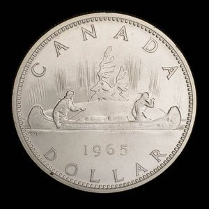 Canada, Élisabeth II, 1 dollar : 1965