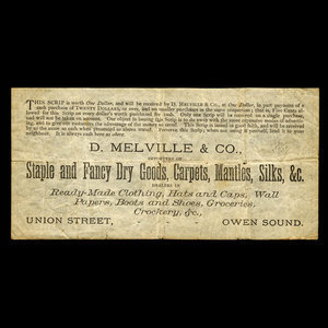 Canada, D. Melville & Cie., 1 dollar : 1894