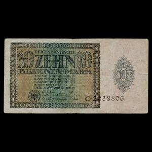 Allemagne, Reichsbank, 10 000 000 000 000 marks : 1924