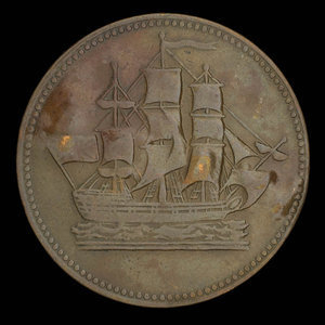 Canada, inconnu, 1/2 penny : 1835