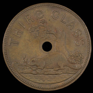 Canada, Montreal & Lachine Railroad Company, 1 tarif de troisième classe : 1850