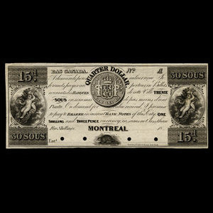 Canada, Jno. Molson (fils), 30 sous : 1838