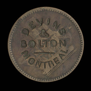 Canada, Devins & Bolton, aucune dénomination : 1867
