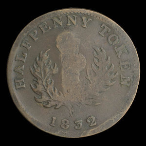 Canada, Province de la Nouvelle-Écosse, 1/2 penny : 1832