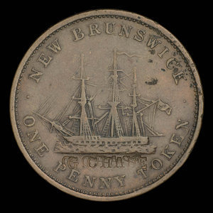 Canada, Province du Nouveau-Brunswick, 1 penny : 1843