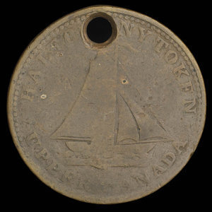 Canada, inconnu, 1/2 penny : 1820