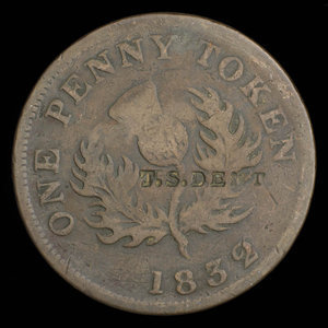 Canada, Province de la Nouvelle-Écosse, 1 penny : 1832