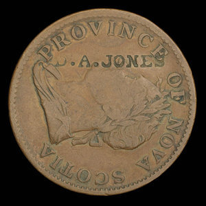 Canada, Province de la Nouvelle-Écosse, 1/2 penny : 1832