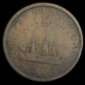 Canada, Province du Nouveau-Brunswick, 1 penny : 1843