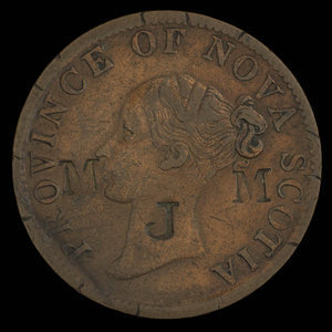 Canada, Province de la Nouvelle-Écosse, 1/2 penny : 1840