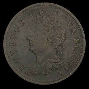 Canada, Province de la Nouvelle-Écosse, 1/2 penny : 1823