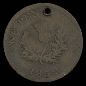 Canada, Province de la Nouvelle-Écosse, 1 penny : 1832