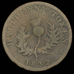 Canada, Province de la Nouvelle-Écosse, 1/2 penny : 1832