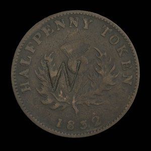 Canada, Province de la Nouvelle-Écosse, 1/2 penny : 1832