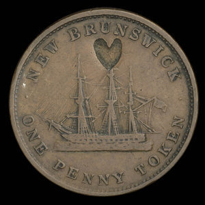 Canada, Province du Nouveau-Brunswick, 1 penny : 1843