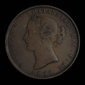 Canada, Province de la Nouvelle-Écosse, 1/2 penny : 1856