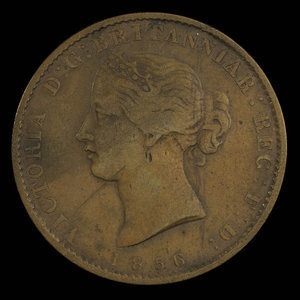 Canada, Province de la Nouvelle-Écosse, 1/2 penny : 1856