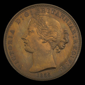 Canada, Province de la Nouvelle-Écosse, 1 penny : 1856