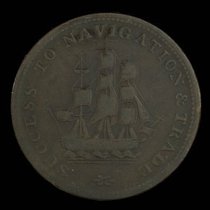 Canada, inconnu, 1/2 penny : 1815