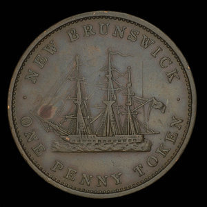 Canada, Province du Nouveau-Brunswick, 1 penny : 1843