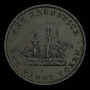 Canada, Province du Nouveau-Brunswick, 1 penny : 1843