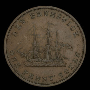 Canada, Province du Nouveau-Brunswick, 1 penny : 1843