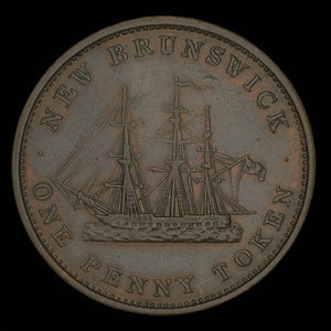 Canada, Province du Nouveau-Brunswick, 1 penny : 1843