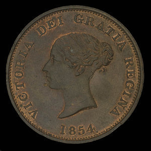 Canada, Province du Nouveau-Brunswick, 1 penny : 1854