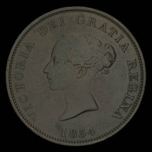 Canada, Province du Nouveau-Brunswick, 1 penny : 1854