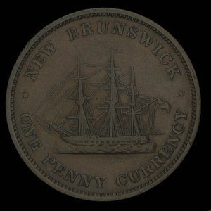 Canada, Province du Nouveau-Brunswick, 1 penny : 1854