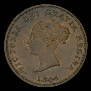 Canada, Province du Nouveau-Brunswick, 1 penny : 1854