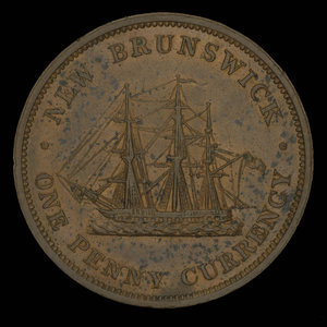 Canada, Province du Nouveau-Brunswick, 1 penny : 1854