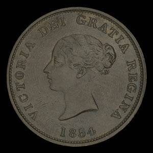 Canada, Province du Nouveau-Brunswick, 1 penny : 1854