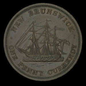 Canada, Province du Nouveau-Brunswick, 1 penny : 1854