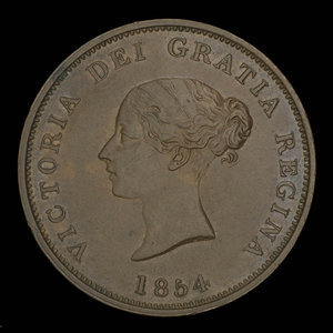 Canada, Province du Nouveau-Brunswick, 1 penny : 1854